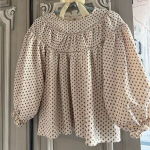 DAHL “PRIMROSE” Blouse in Brown Floral, Size M